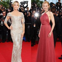 Heidi Klum và Nicole Kidman 'khoe sắc' trong váy lưng trần lộng lẫy